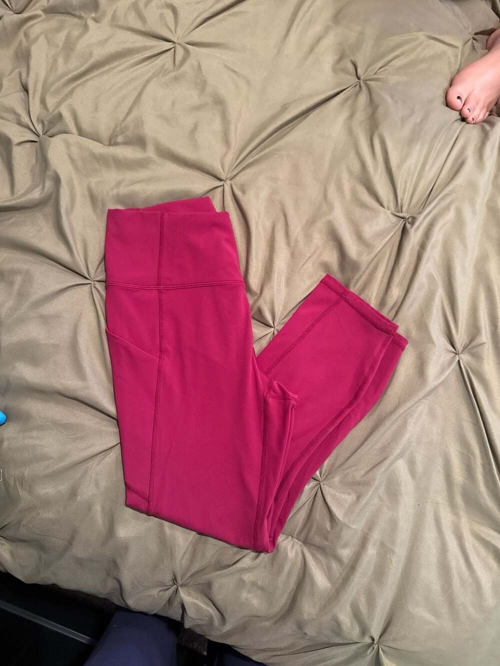 Fabletics PureLuxe Pink High-Rise Pocket Leggings